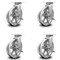 Service Caster 8 Inch V Groove Semi Steel Caster Set with Roller Bearings and Brake/Swivel Lock SCC-30CS820-VGR-TLB-BSL-4 - alternate 1